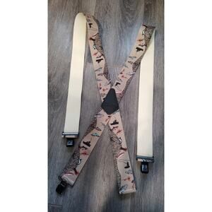 Holdup Outdoorsman Series X Back Suspenders Fish Fishing Pattern No Slip Clips